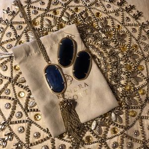 Kendra Scott 17” necklace from the Rayne collection. Matching earrings.